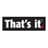 That's It logo