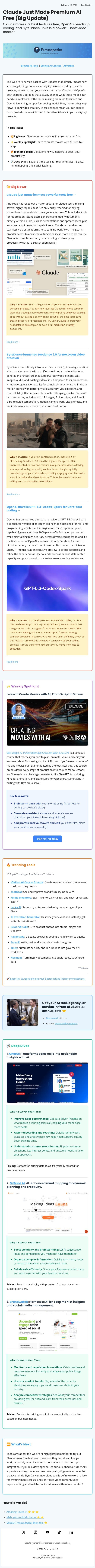 If You Use AI for Work, You Need to See This Week’s News email from 未来百科 screenshot