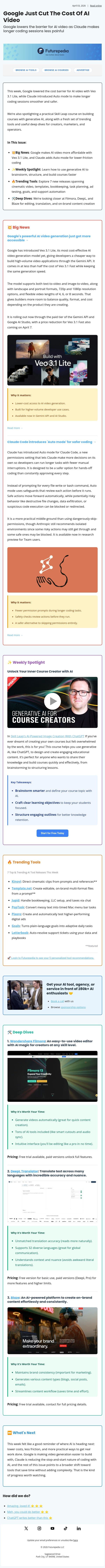 Claude Code Just Got A Whole Lot Easier email from 未来百科 screenshot