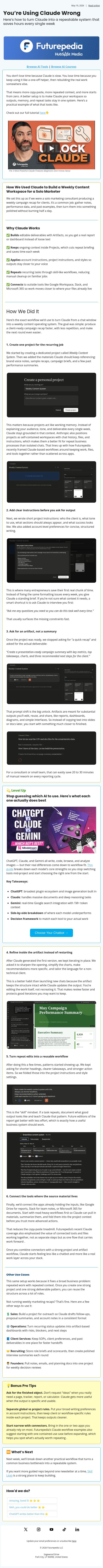 You’re Using Claude Wrong email from 未来百科 screenshot