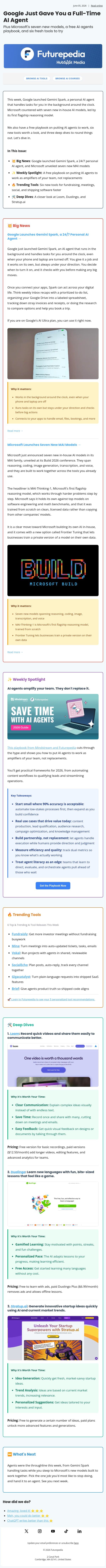 Gemini Spark Might Be Google's Biggest AI email from 未来百科 screenshot