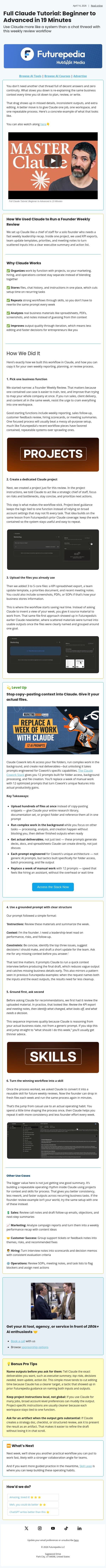 This Made Claude Way More Useful email from 未来百科 screenshot