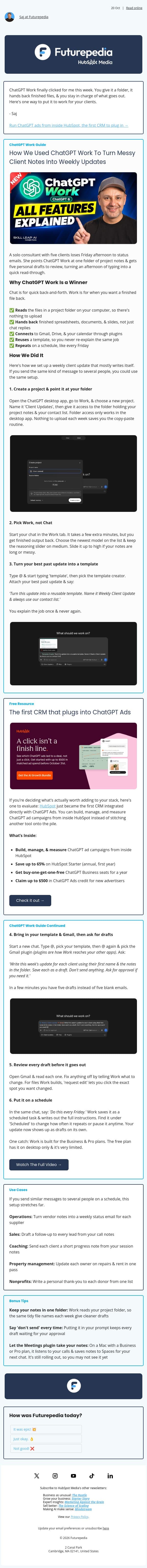 Get the most out of ChatGPT Work email from 未来百科 screenshot