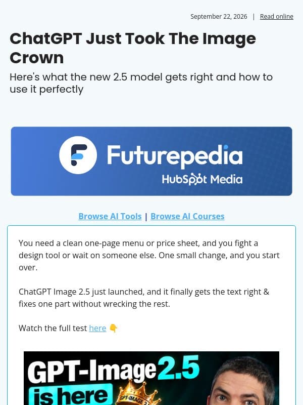 ChatGPT Just Took The Image Crown email from 未来百科