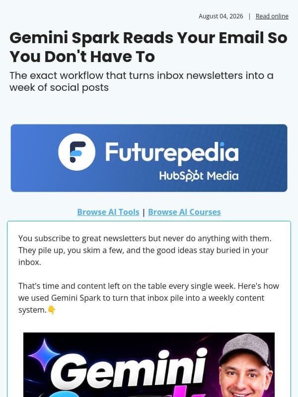 Gemini Spark Reads Your Email So You Don't Have To email from 未来百科