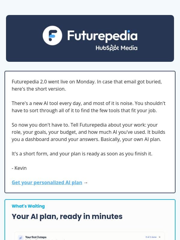 Have You Seen the New Futurepedia Yet? email from 未来百科