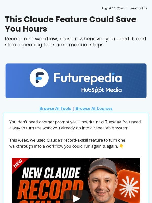 This Claude Feature Could Save You Hours email from 未来百科