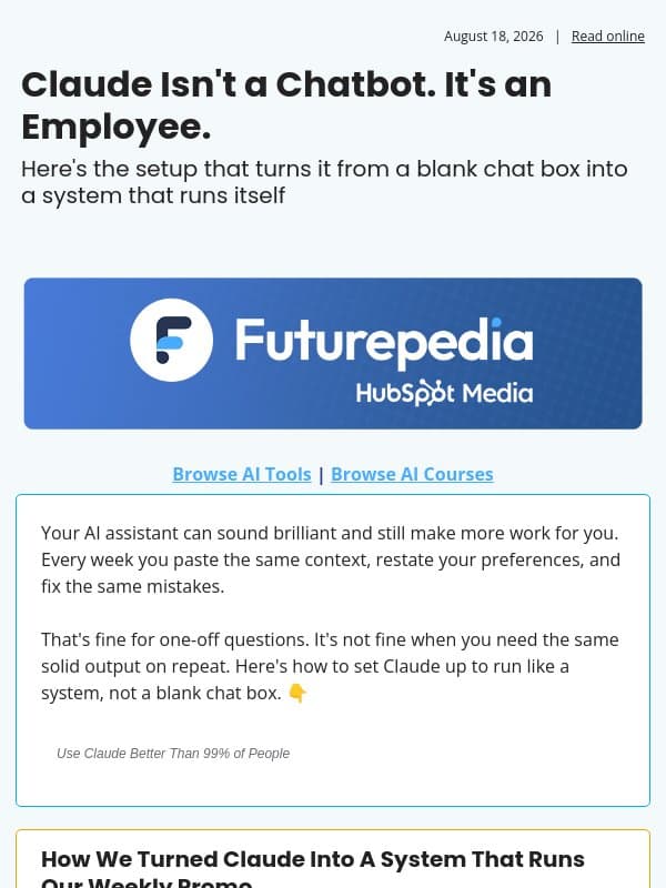 Claude Isn't a Chatbot. It's an Employee. email from 未来百科