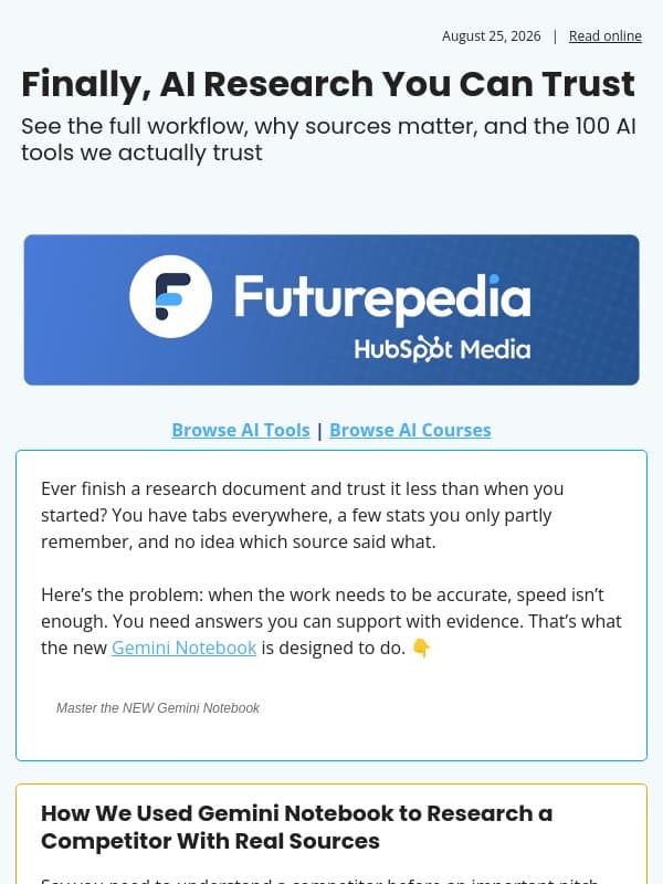 Finally, AI Research You Can Trust email from 未来百科