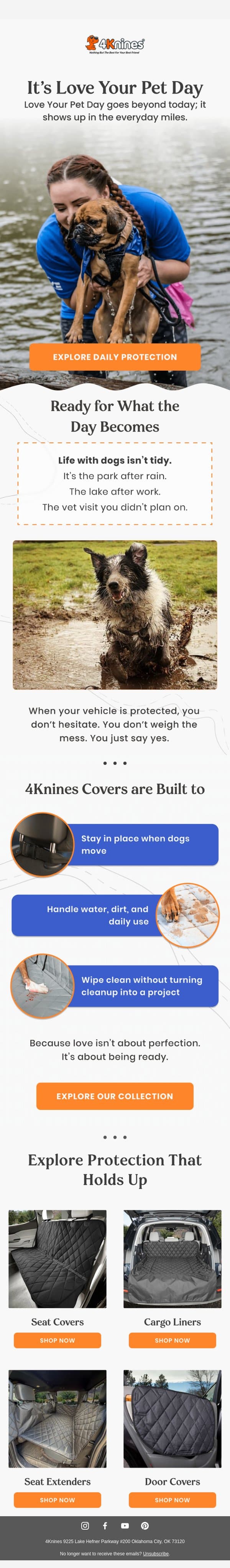 Ready for Every Ride Together email from 4Knines screenshot