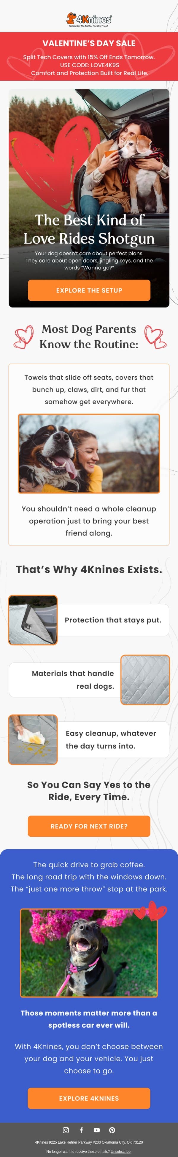 Love That Holds Up email from 4Knines screenshot