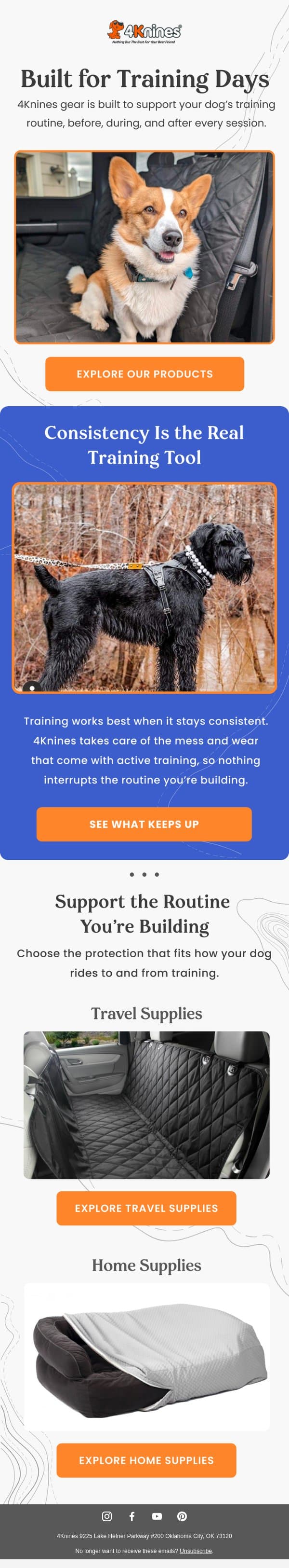 The Everyday Partner Behind Consistent Training email from 4Knines screenshot