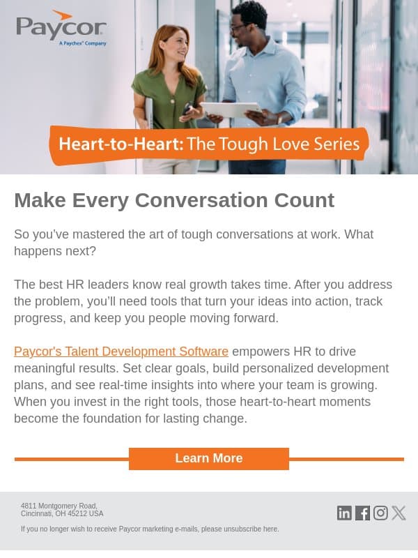 Let’s Put the HR in HeaRt-to-HeaRt email from 7Geese screenshot