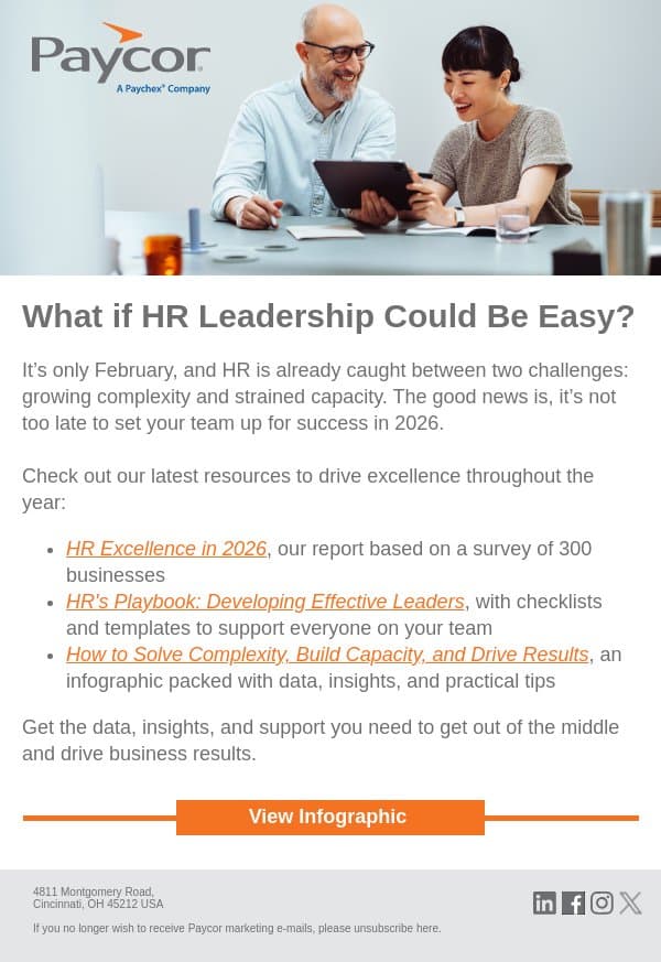 Last Chance: Drive HR Excellence in 2026 email from 7Geese screenshot