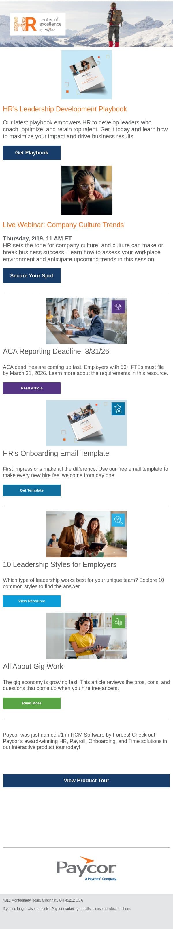 Your Latest HR Updates email from 7Geese screenshot