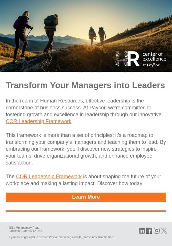 [HOW TO] Transform Your Managers into Leaders email from 7Geese screenshot