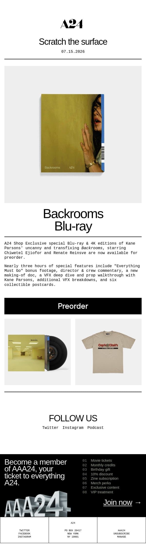 Keep going, it only gets better email from A24 screenshot