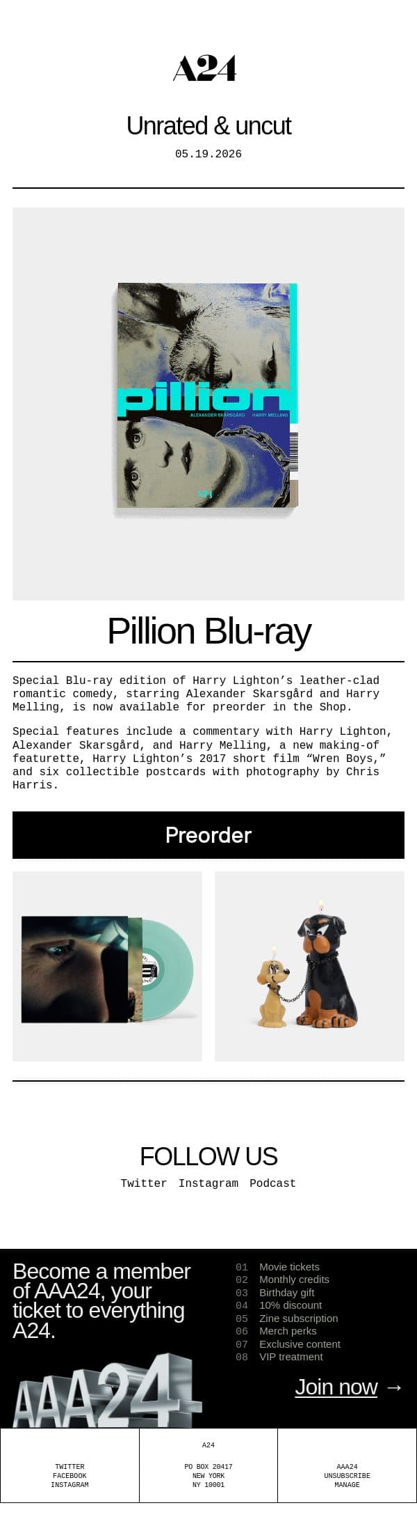 Unrated & uncut email from A24 screenshot