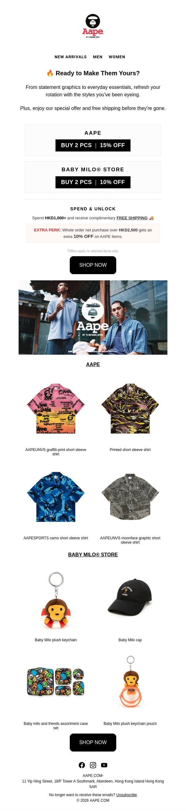 ⏰ Don't Miss Out — Popular Styles Are Going Fast email from Aape screenshot