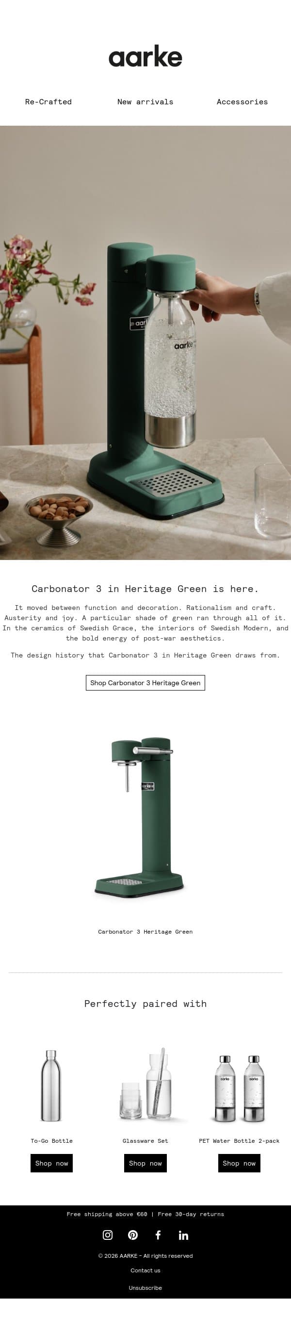 Heritage Green is here. email from Aarke screenshot