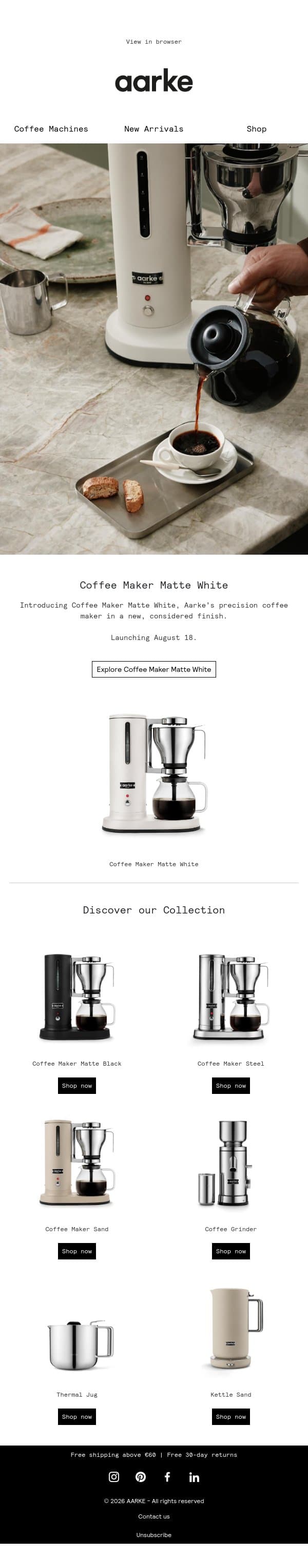 Something is brewing… email from Aarke screenshot