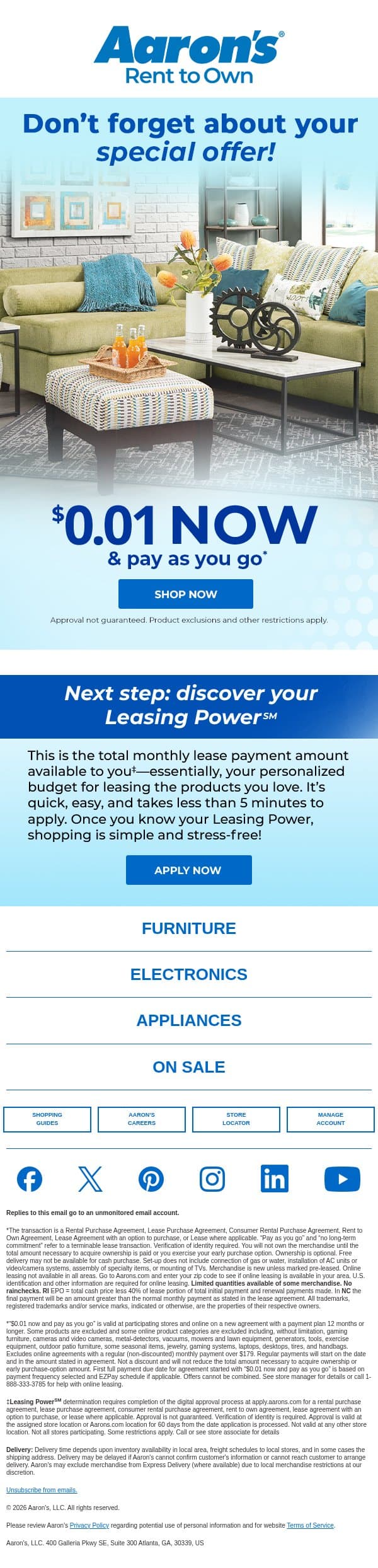 Just a reminder... email from Aaron's screenshot