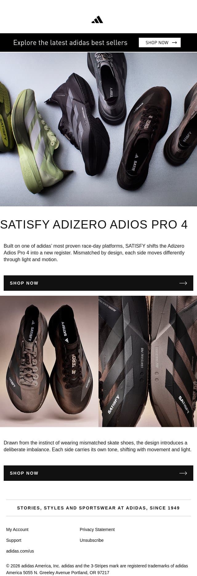 You’ll notice. Others will too. email from adidas screenshot