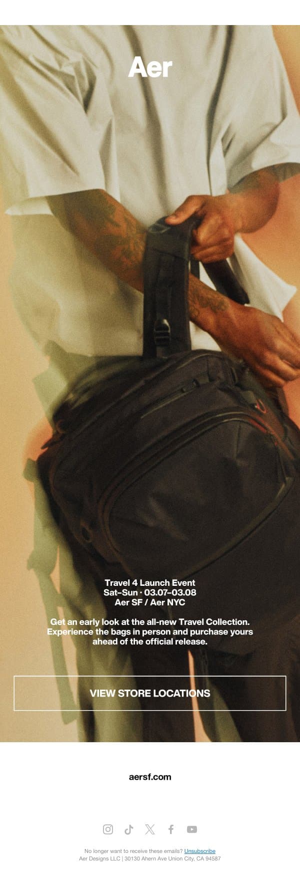 Be First to See Travel 4 email from Aer screenshot