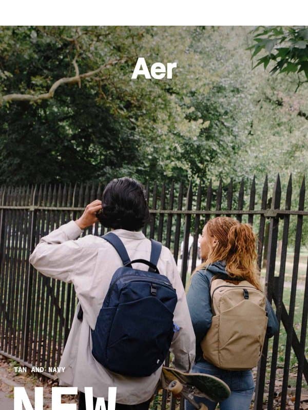 Now in Tan and Navy email from Aer