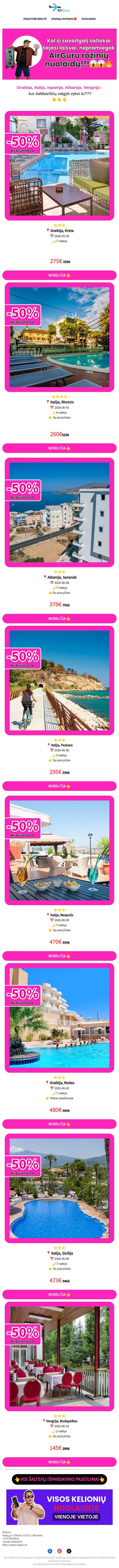 Šaltibarščiai šalti - pasiūlymai karšti🔥 email from AirGuru screenshot