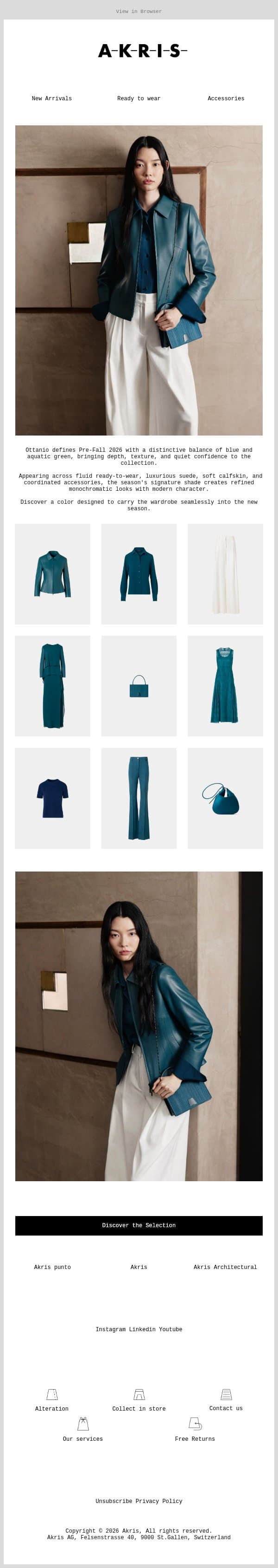 The Signature Shade: Ottanio email from Akris screenshot