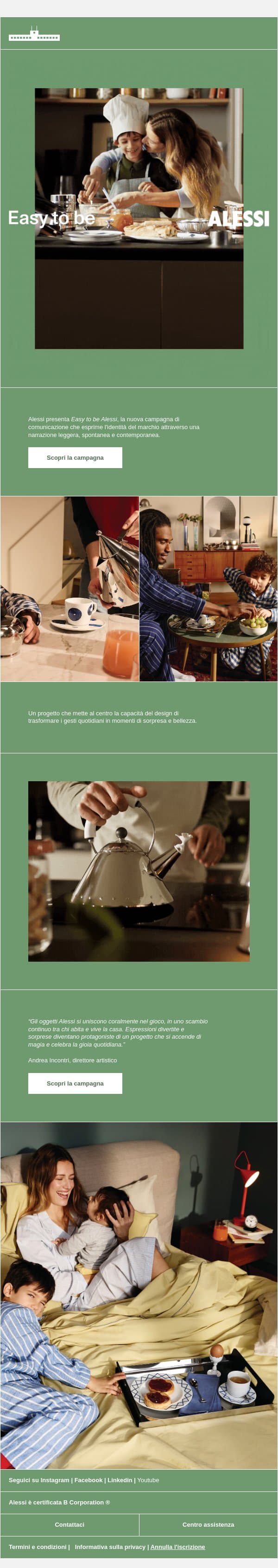 Easy to be Alessi email from Alessi screenshot