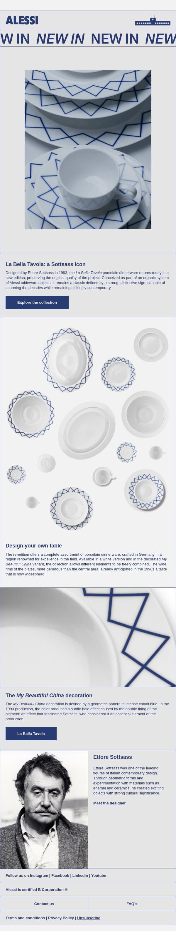 Tavolo Tales #3 email from Alessi screenshot