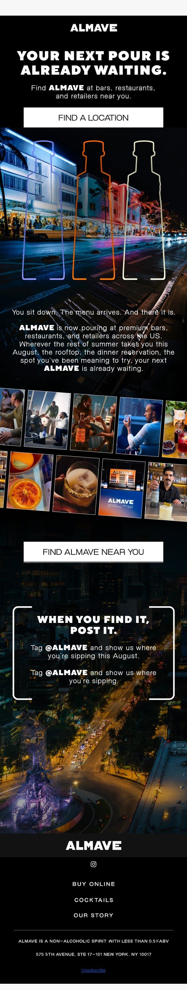 Heading out this week? email from Almave screenshot