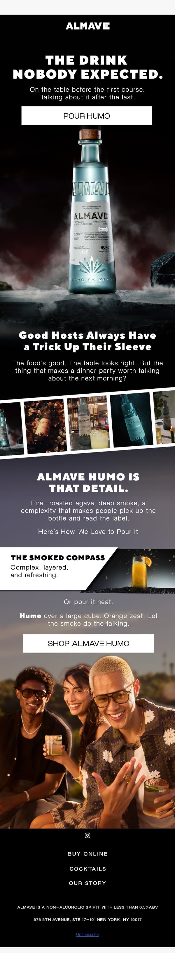 Your Dinner Party Deserves Humo email from Almave screenshot