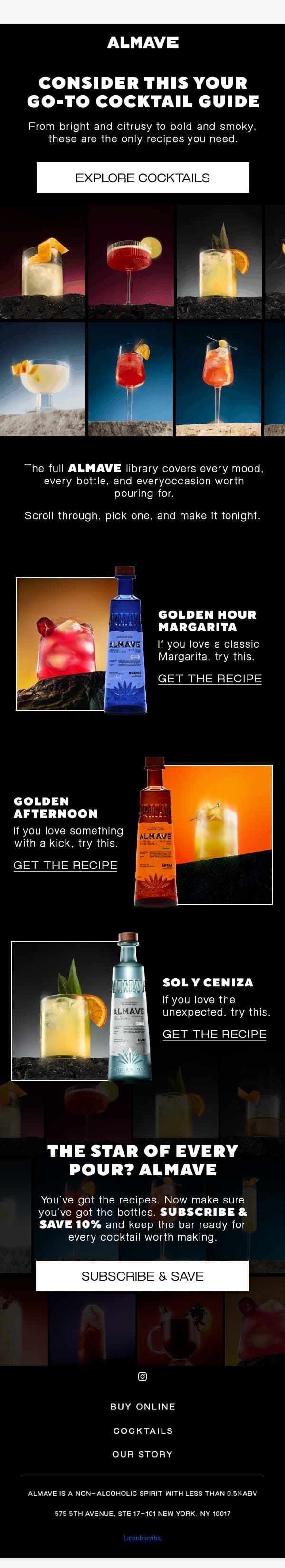Almave Cocktails For The Long Weekend email from Almave screenshot