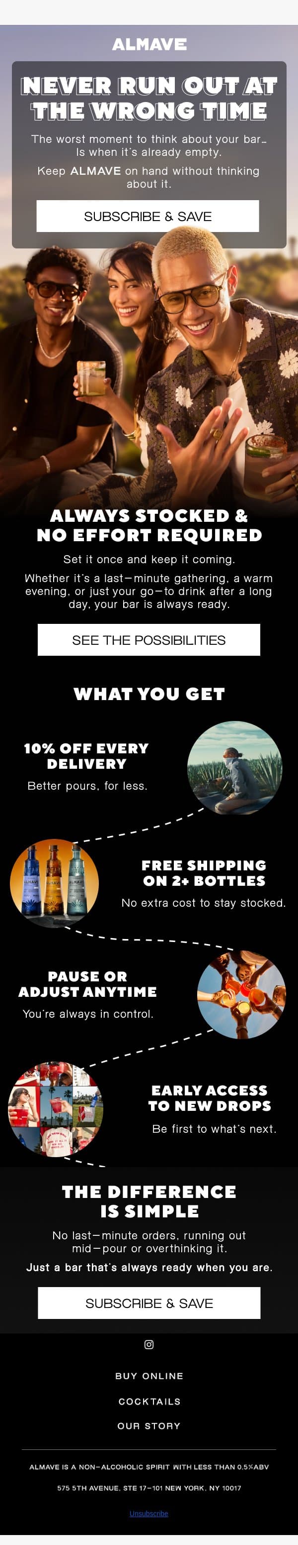 Ran Out Mid-Pour? 😅 email from Almave screenshot