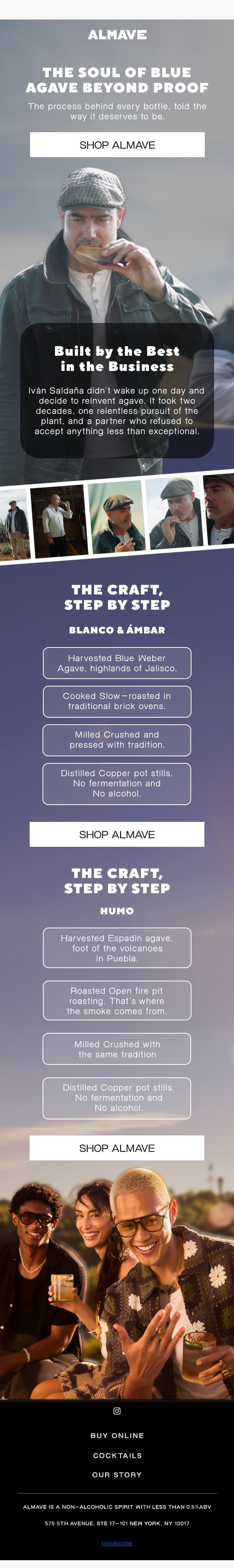 The Process Behind Every Pour email from Almave screenshot