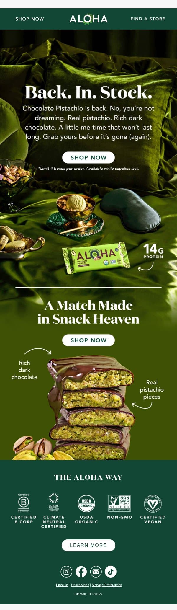 Another batch just landed email from Aloha screenshot