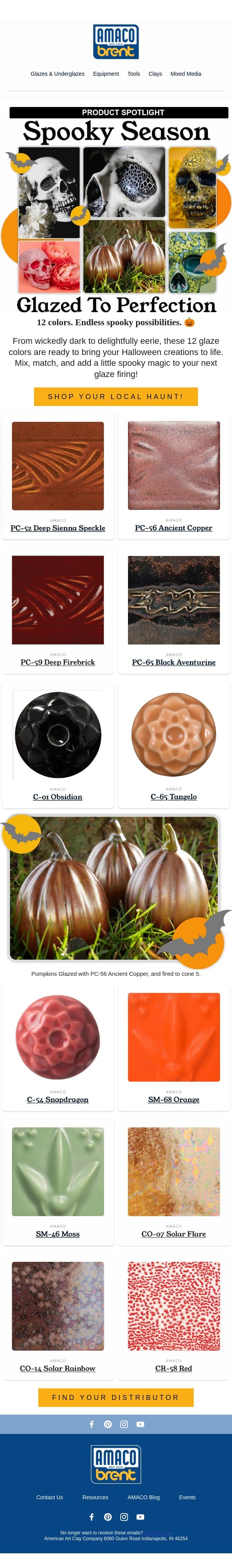 Spooky season, glazed to perfection 👻 email from AMACO screenshot