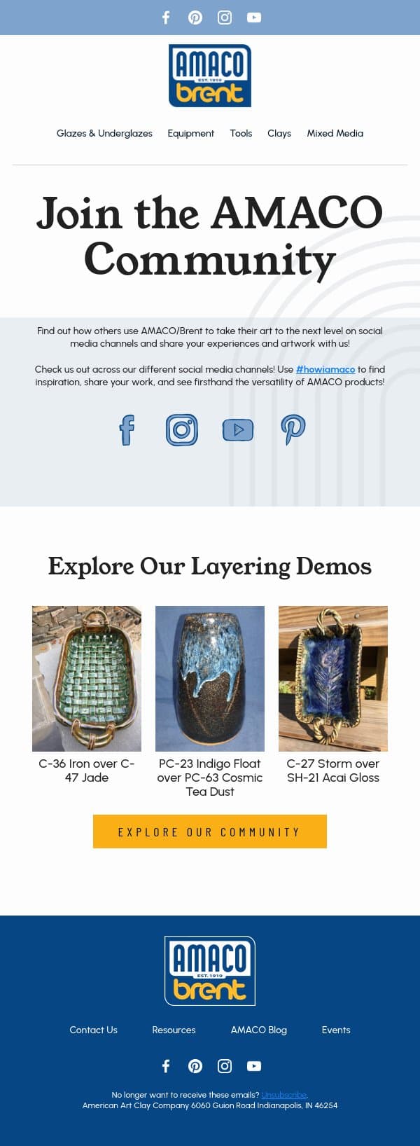 Join the AMACO Community! email from AMACO screenshot