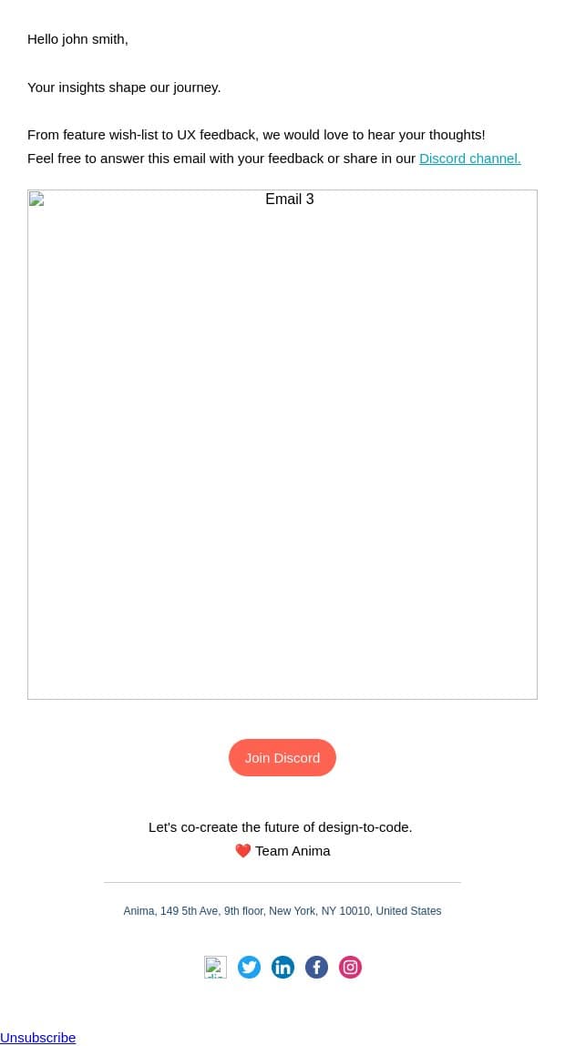 How is Anima going for you so far? email from Anima screenshot