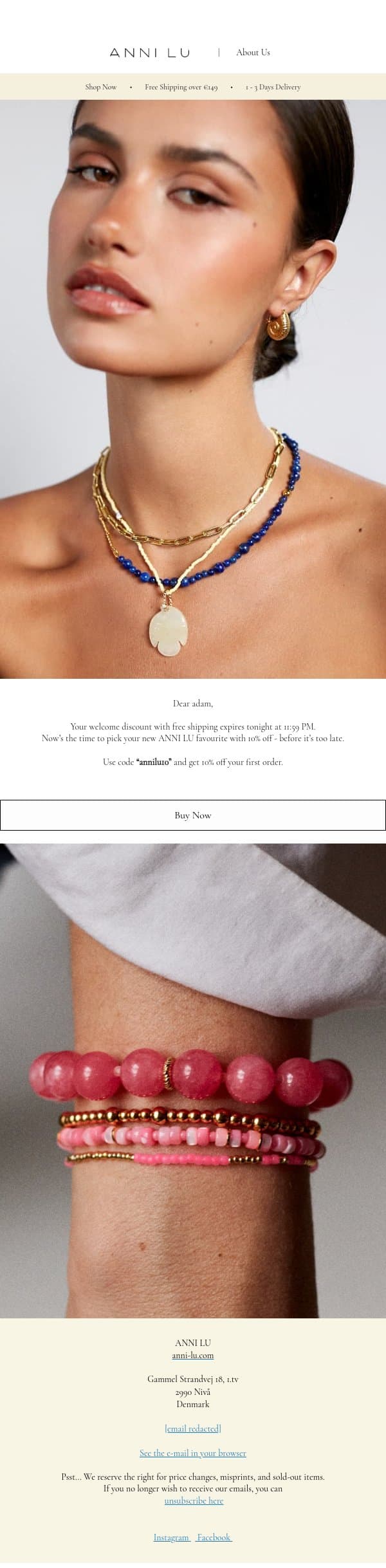 Last chance... email from Anni Lu screenshot