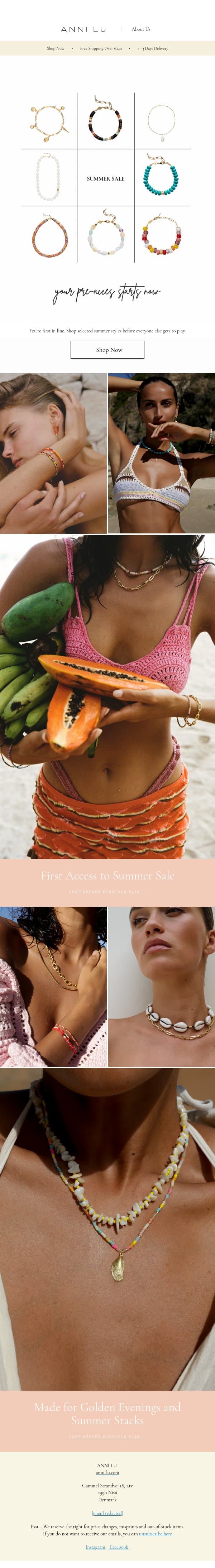 Summer Sale early access ☀️ email from Anni Lu screenshot