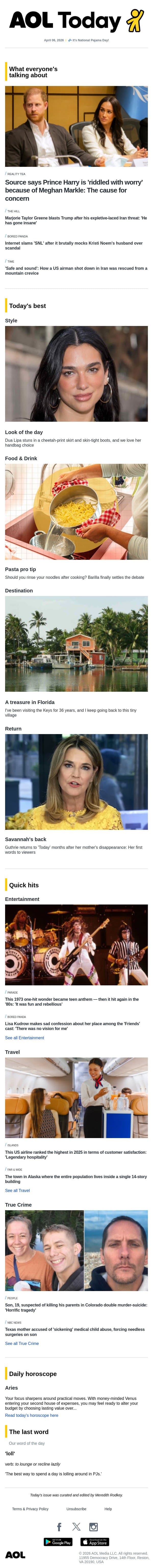 Guthrie returns; Harry's fears about Meghan; MTG slams Trump email from AOL screenshot