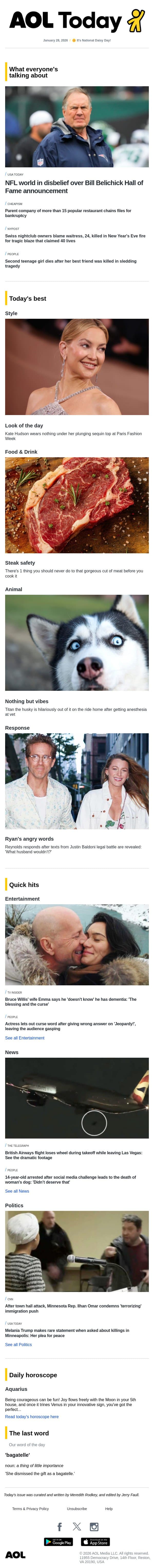 Melania's plea for peace; restaurant bankruptcy; Ilhan Omar attack email from AOL screenshot