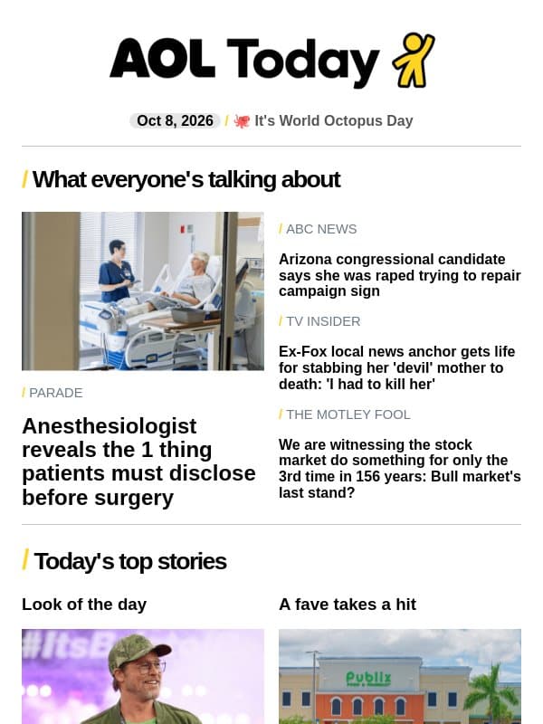 Death rattles royals; Publix closings; Zendaya's rude gesture email from AOL
