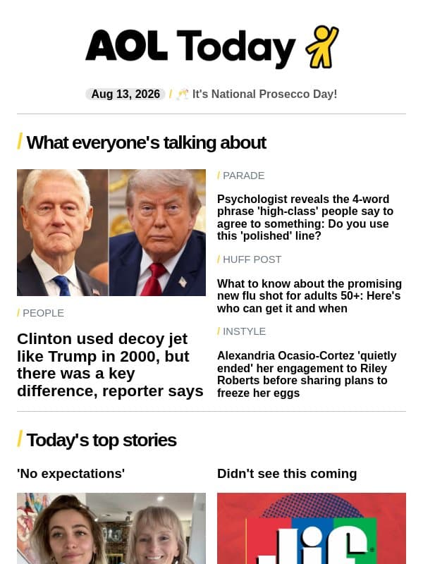 New flu shot; Clinton's 2000 trick; Ripa's 'painful' surgery email from AOL