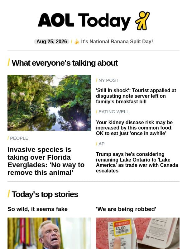Target's 'offensive' costume; new invasive species; RFK Jr.'s wild ringtone email from AOL