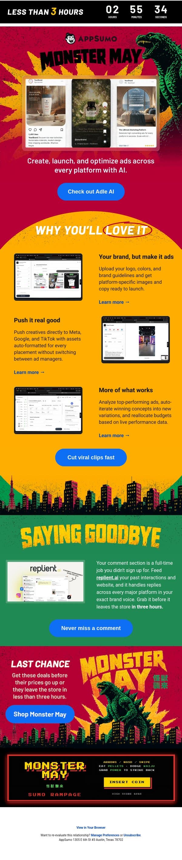 Adle up email from AppSumo screenshot